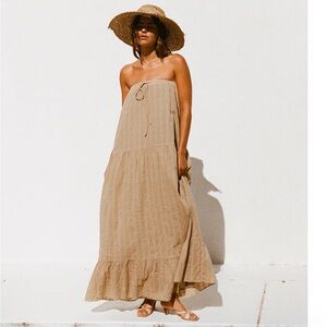 Sabo Skirt Tan Maxi Dress